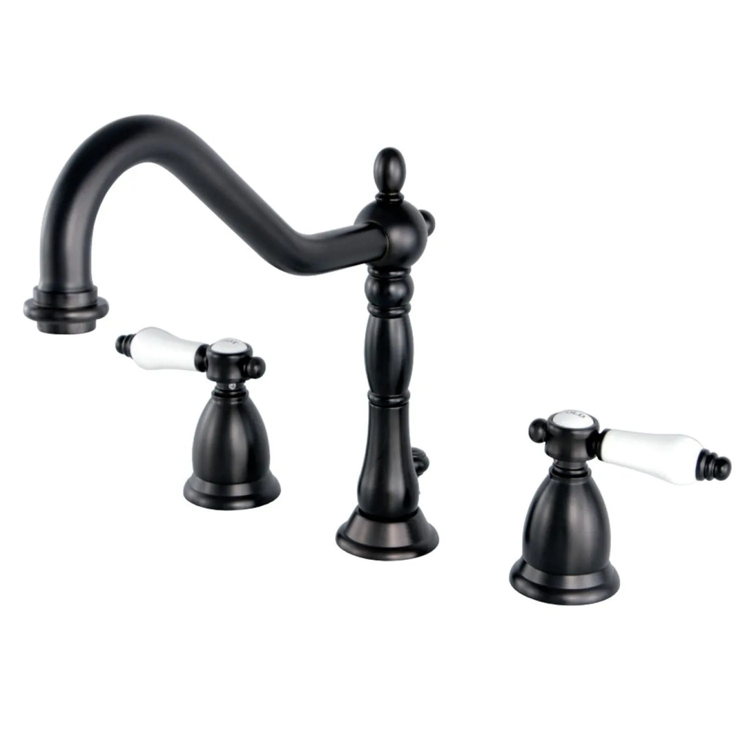 Kingston Brass Bel-Air Deck Mount 8" Widespread 3-Hole Bathroom Faucet