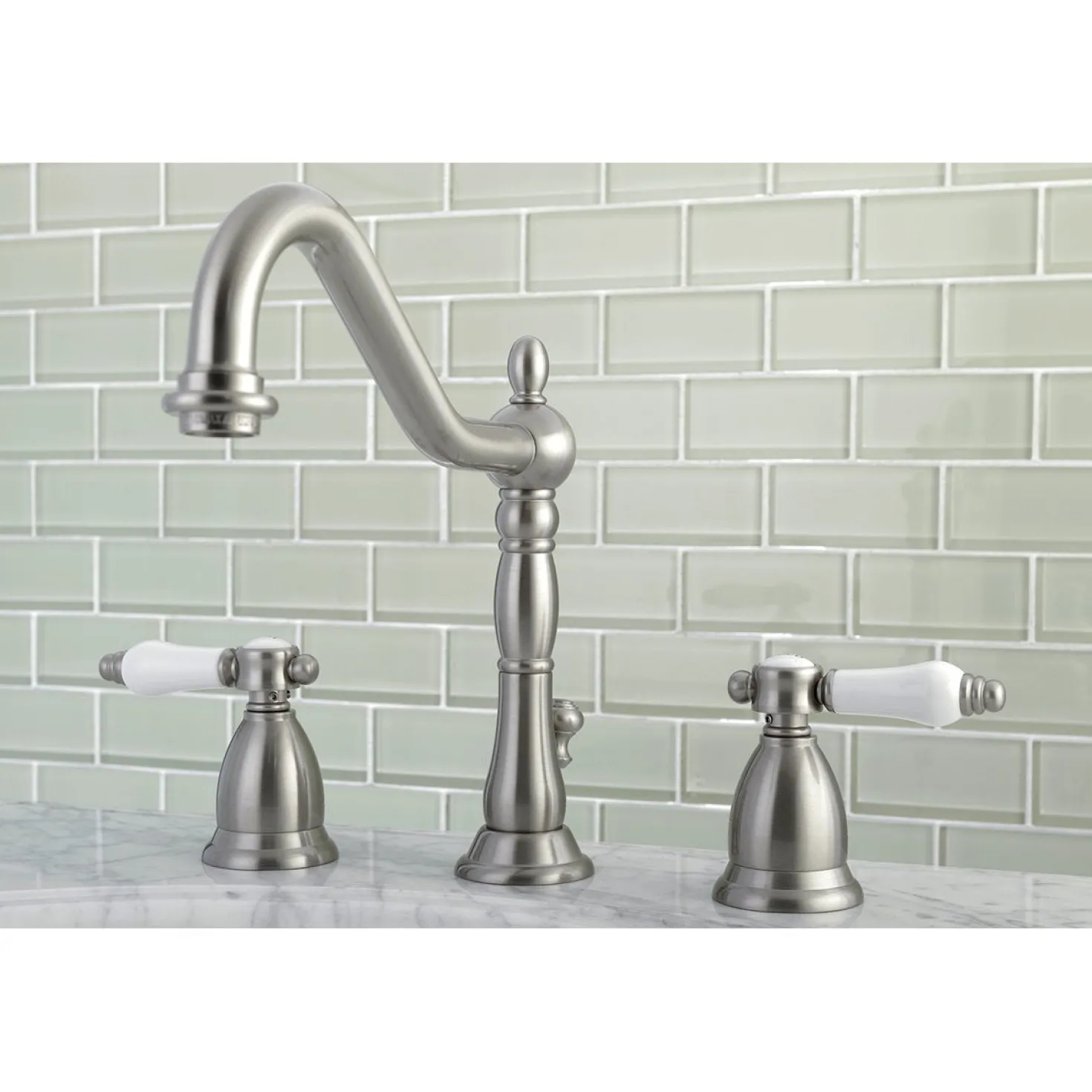 Kingston Brass Bel-Air Deck Mount 8" Widespread 3-Hole Bathroom Faucet