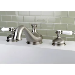 Kingston Brass Bel-Air Deck Mount Roman Tub Filler with Lever Handle