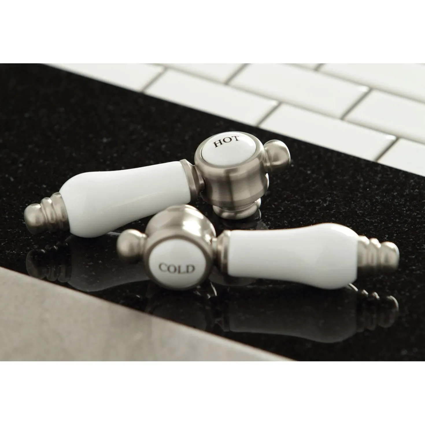 Kingston Brass Bel-Air Deck Mount Roman Tub Filler with Lever Handle