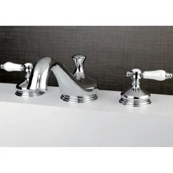 Kingston Brass Bel-Air Deck Mount Roman Tub Filler with Lever Handle