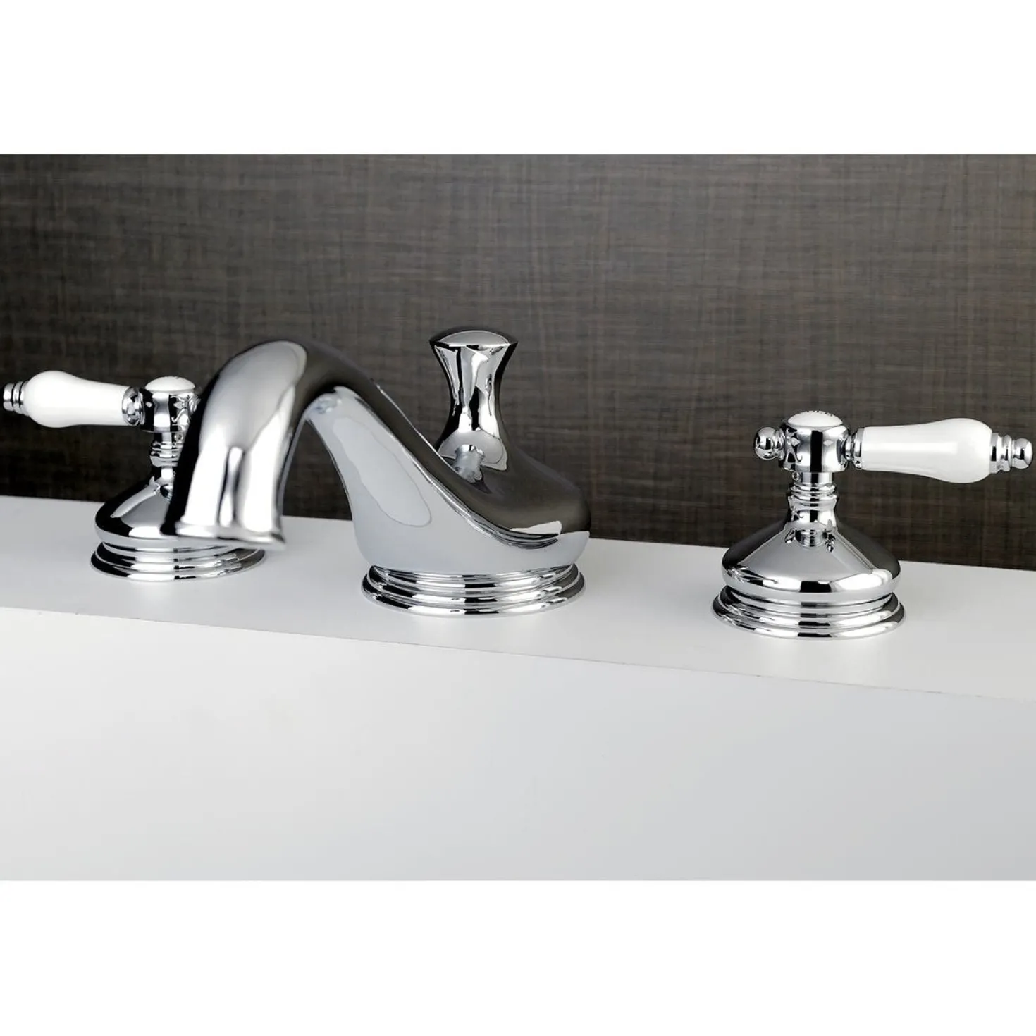 Kingston Brass Bel-Air Deck Mount Roman Tub Filler with Lever Handle