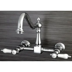Kingston Brass Bel-Air 8-Inch Centerset Wall Mount Kitchen Faucet