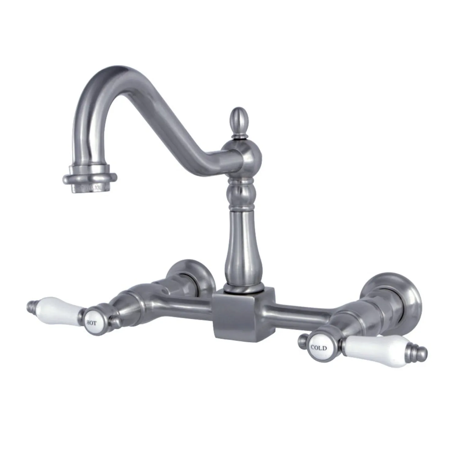 Kingston Brass Bel-Air 8-Inch Centerset Wall Mount Kitchen Faucet