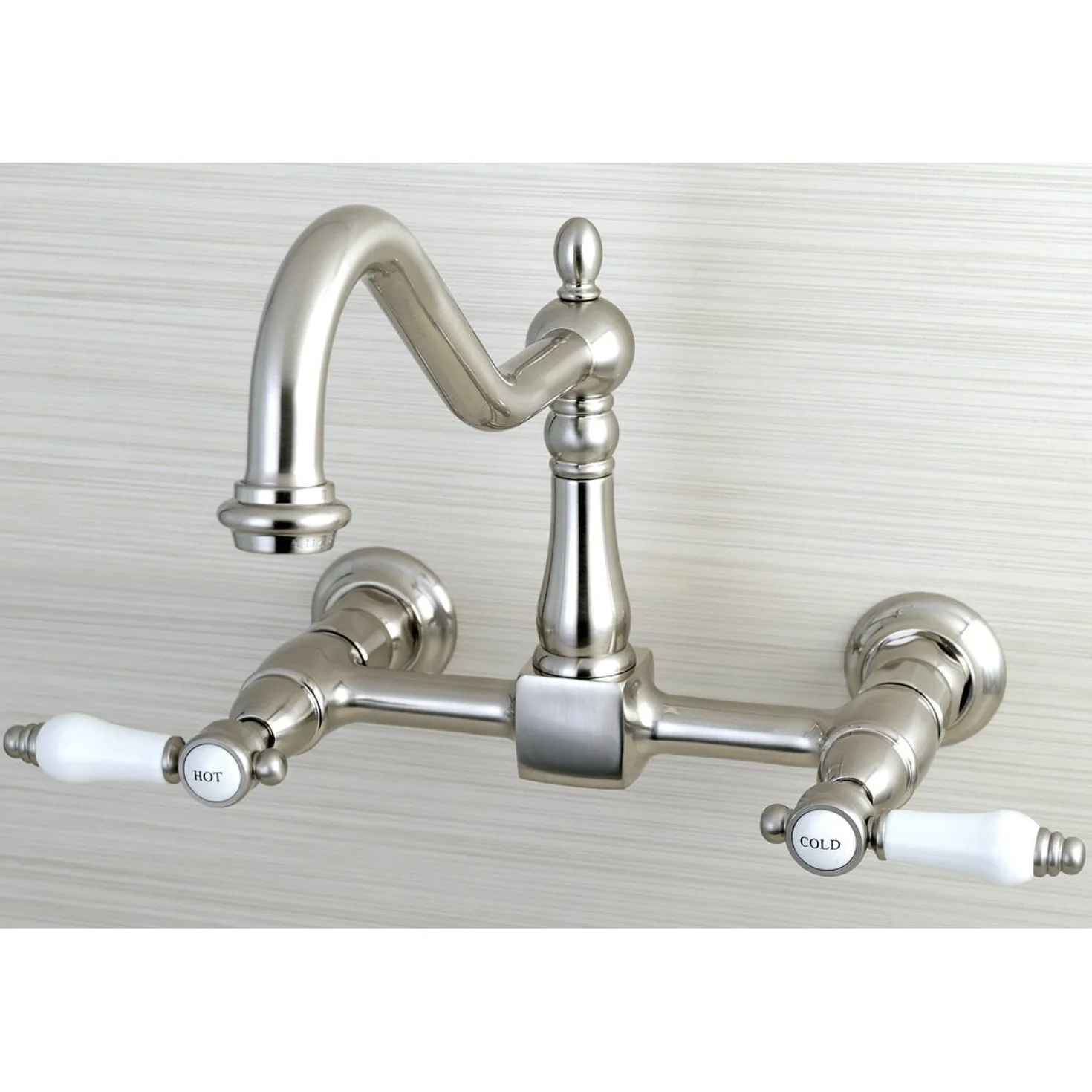 Kingston Brass Bel-Air 8-Inch Centerset Wall Mount Kitchen Faucet