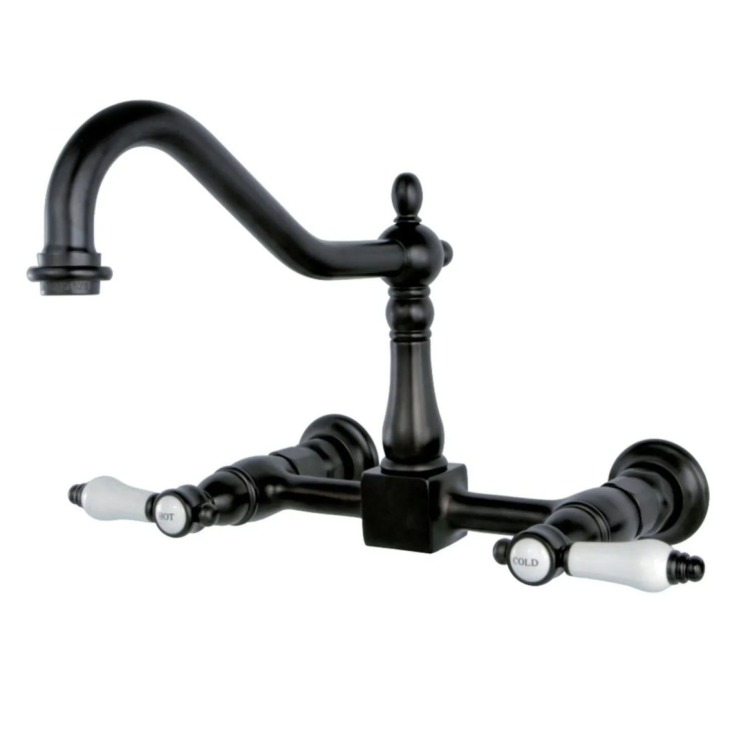 Kingston Brass Bel-Air 8-Inch Centerset Wall Mount Kitchen Faucet