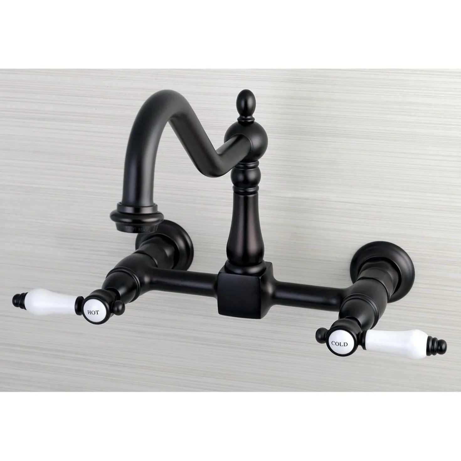 Kingston Brass Bel-Air 8-Inch Centerset Wall Mount Kitchen Faucet