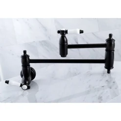 Kingston Brass Bel-Air Wall Mount Pot Filler Kitchen Faucet