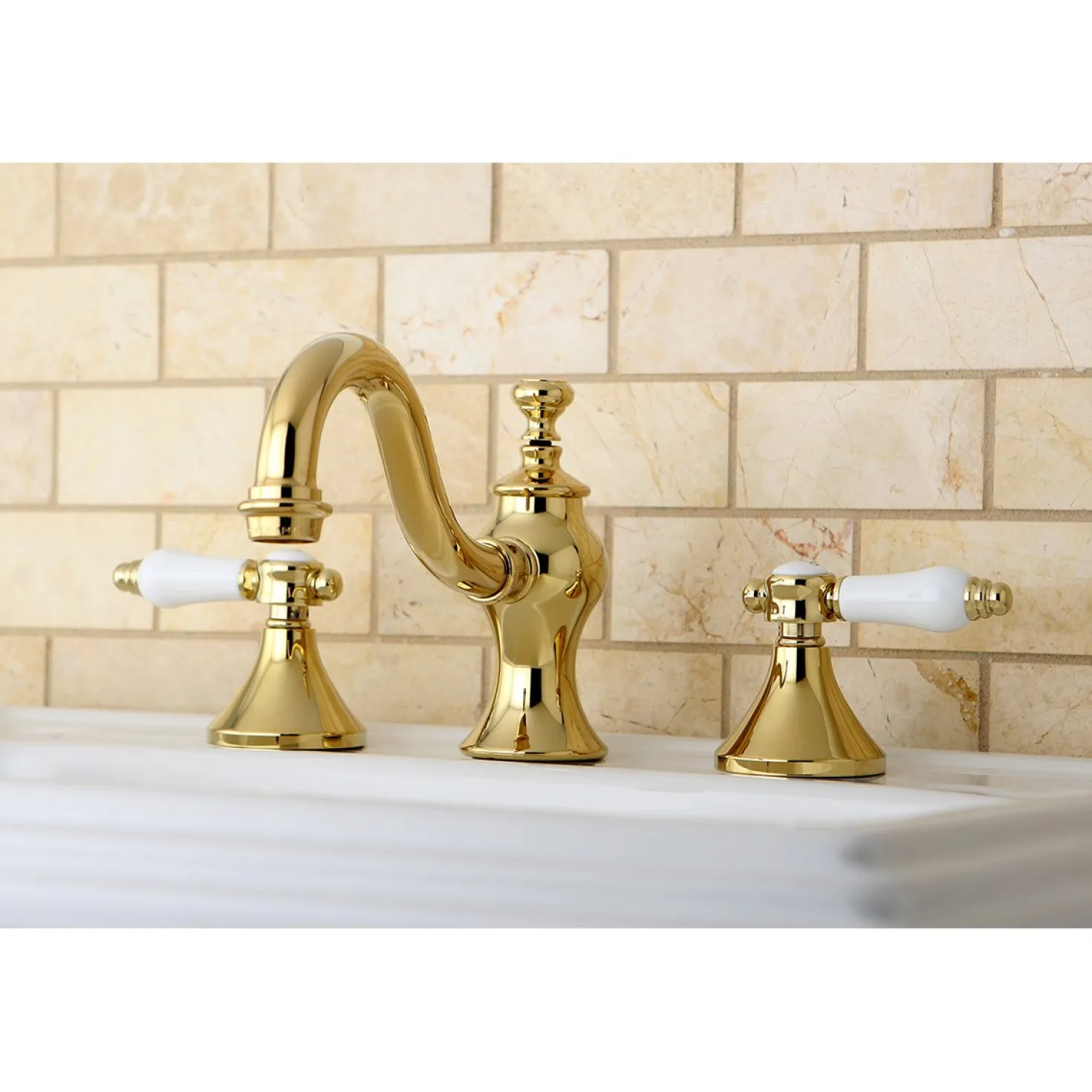 Kingston Brass Bel-Air 8" Widespread Deck Mount Bathroom Faucet