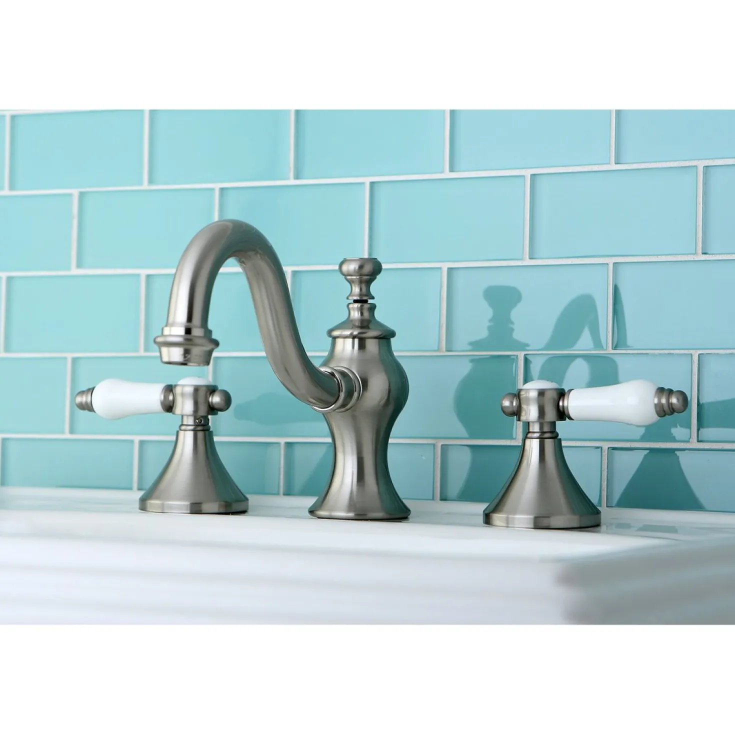 Kingston Brass Bel-Air 8" Widespread Deck Mount Bathroom Faucet