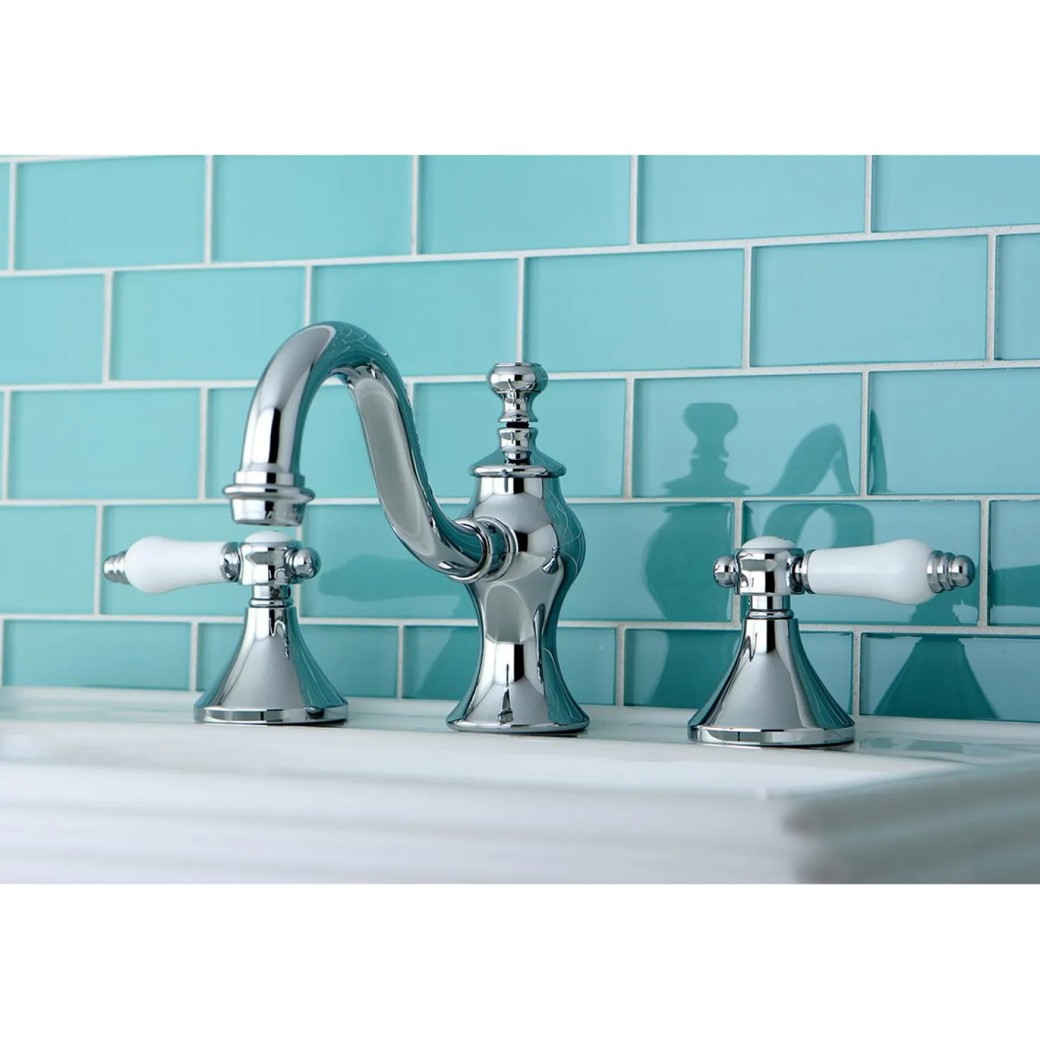 Kingston Brass Bel-Air 8" Widespread Deck Mount Bathroom Faucet