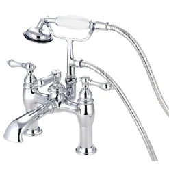 Kingston Brass CC604T1 Vintage Deck Mount Clawfoot Tub Filler with Hand Shower