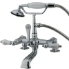Kingston Brass CC208T1 Vintage 7" Deck Mount Clawfoot Tub Filler with Hand Shower