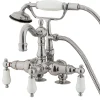 Kingston Brass CC1015T8 Vintage 3-3/8" Deck Mount Tub Filler in Satin Nickel