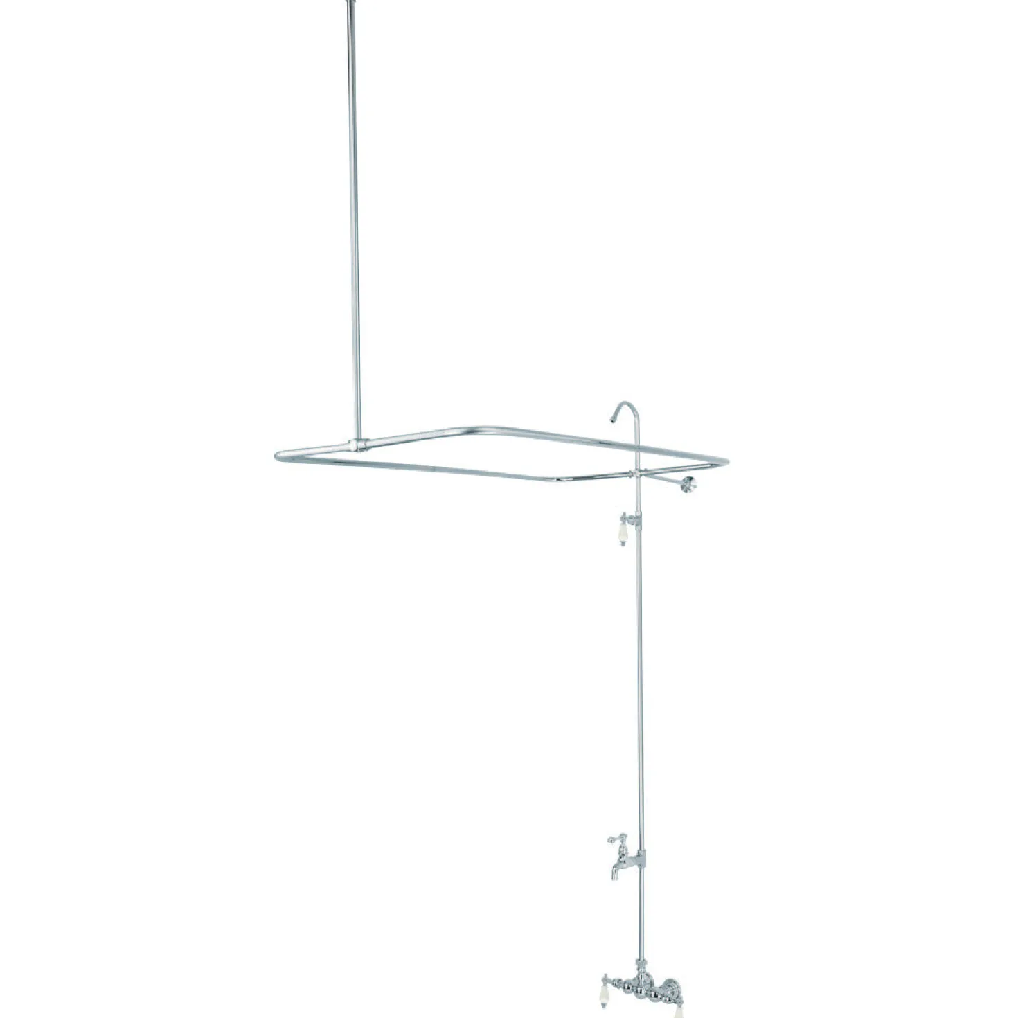 Kingston Brass CC66T1 Vintage 3-3/8" Wall Mount Tub Filler in Polished Chrome