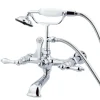 Kingston Brass CC542T1 Vintage Wall Mount Clawfoot Tub Filler with Hand Shower