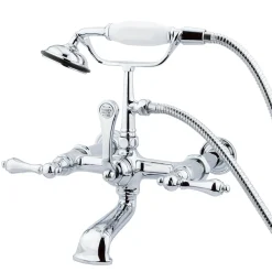 Kingston Brass CC542T1 Vintage Wall Mount Clawfoot Tub Filler with Hand Shower