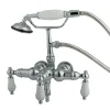 Kingston Brass CC24T1 Vintage 3-3/8" Wall Mount Clawfoot Tub Filler with Hand Shower