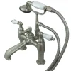 Kingston Brass CC607TX-P Vintage 7-Inch Deck Mount Tub Faucet with Hand Shower