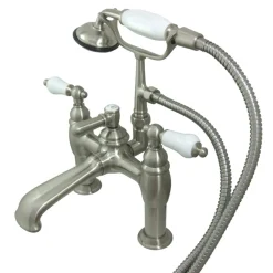 Kingston Brass CC605TX-P Vintage 7-Inch Deck Mount Tub Faucet with Hand Shower