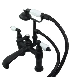 Kingston Brass CC605TX-P Vintage 7-Inch Deck Mount Tub Faucet with Hand Shower