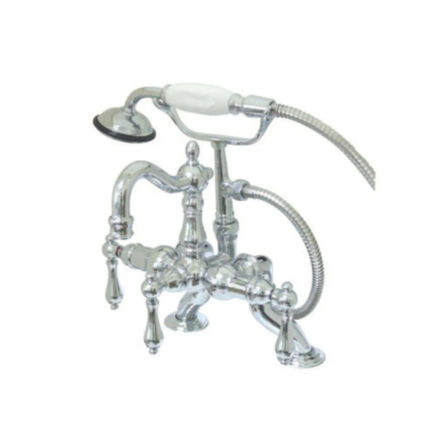 Kingston Brass CC2007TX-P Vintage Clawfoot 11" x 6" x 4.75" Tub Faucet with Hand Shower