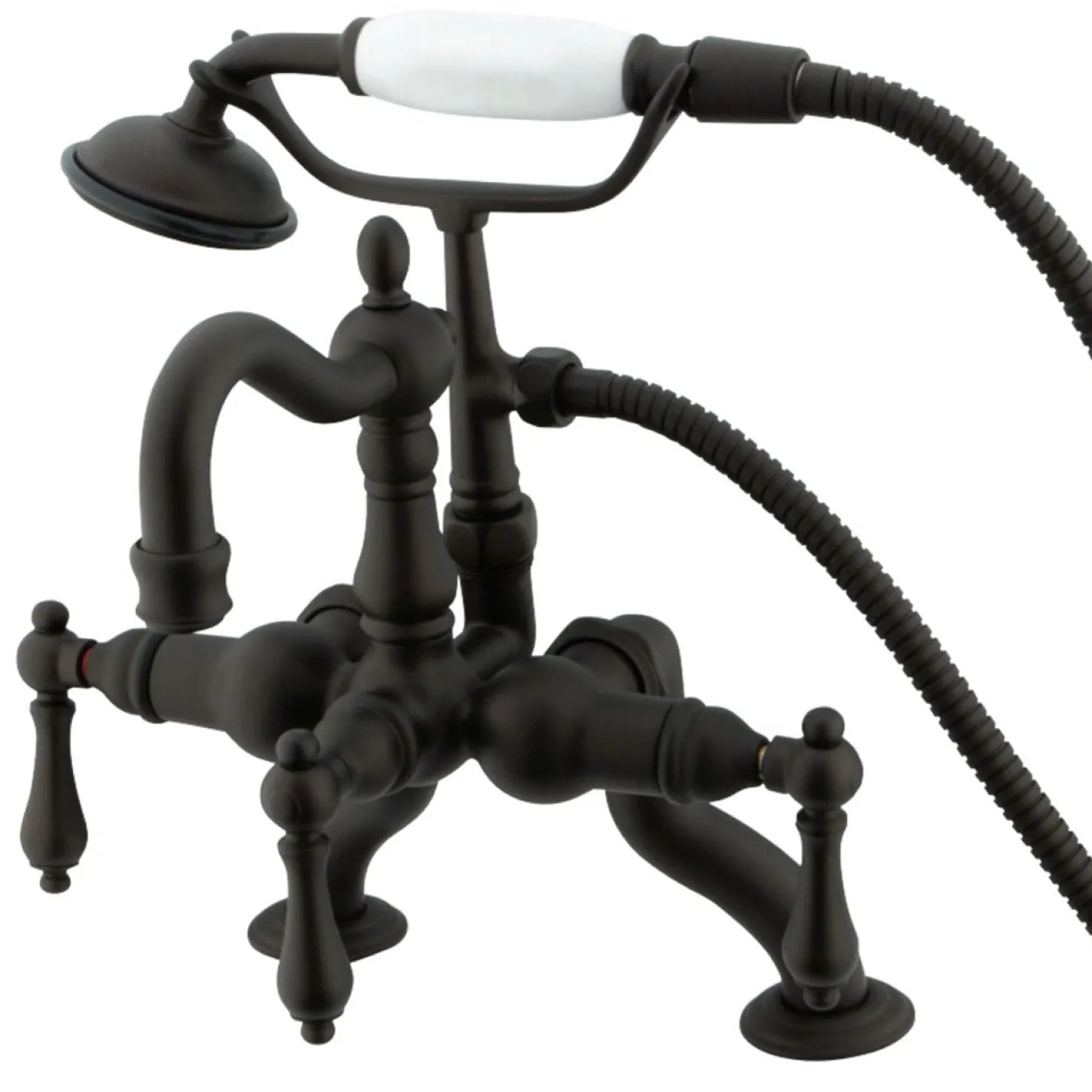 Kingston Brass CC2007TX-P Vintage Clawfoot 11" x 6" x 4.75" Tub Faucet with Hand Shower