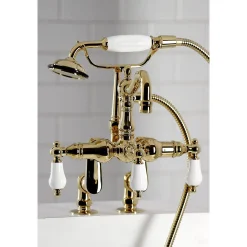 Kingston Brass CC6017TX-P Vintage Clawfoot Tub Faucet with Hand Shower