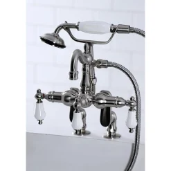 Kingston Brass CC6017TX-P Vintage Clawfoot Tub Faucet with Hand Shower