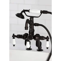 Kingston Brass CC6017TX-P Vintage Clawfoot Tub Faucet with Hand Shower