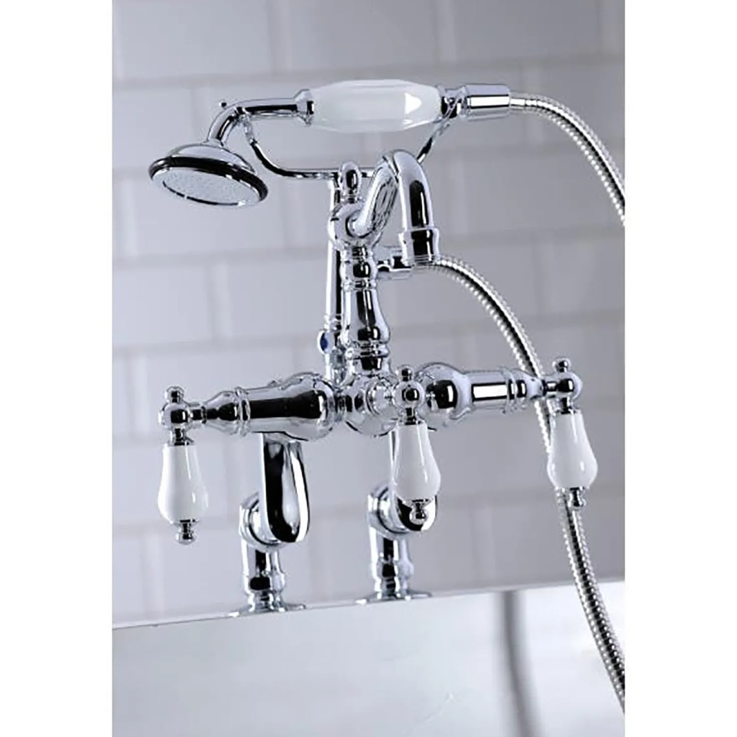 Kingston Brass CC6015TX-PVintage Clawfoot Tub Faucet with Hand Shower