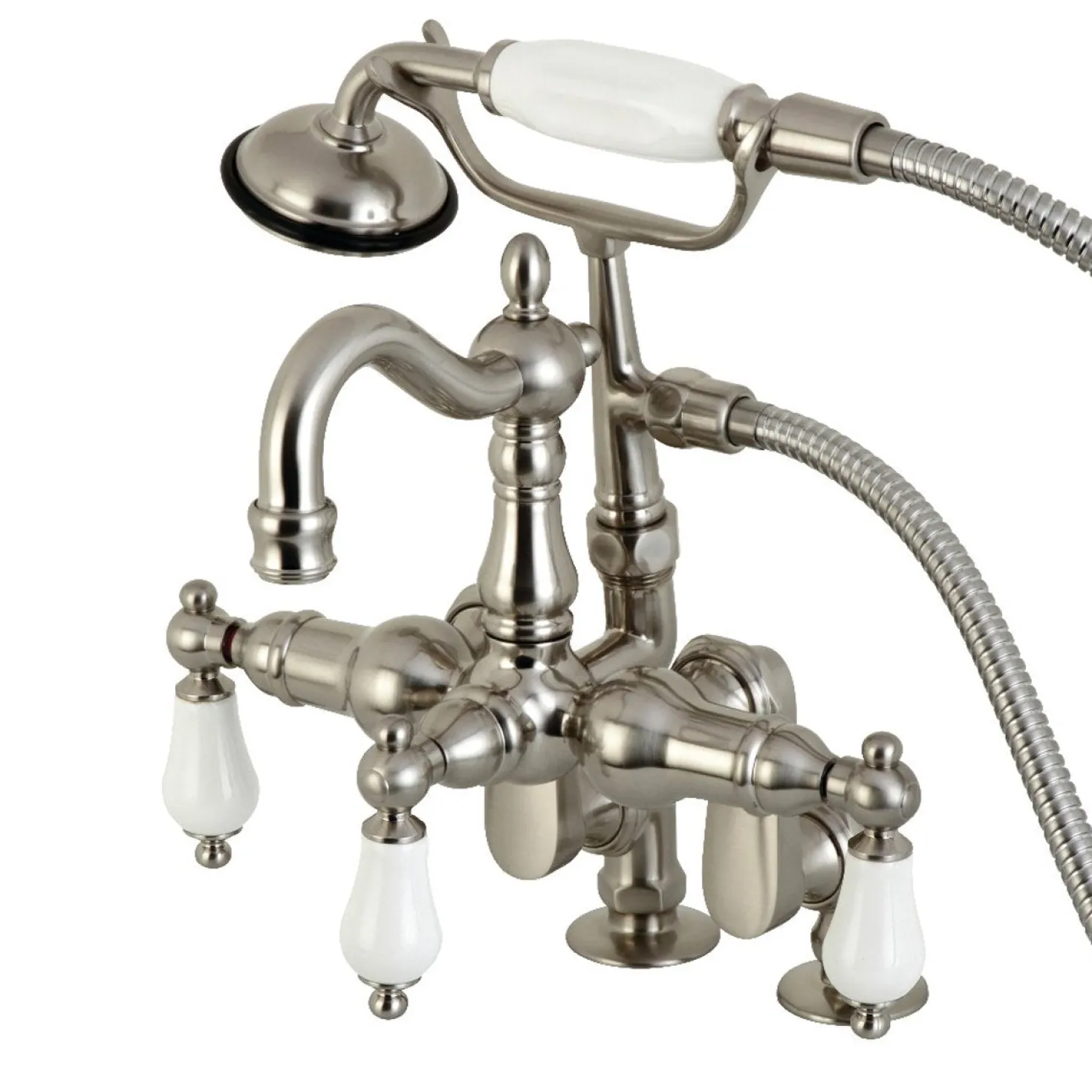 Kingston Brass CC6015TX-PVintage Clawfoot Tub Faucet with Hand Shower