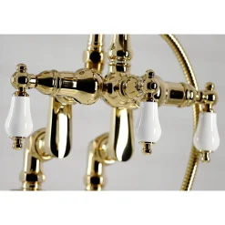Kingston Brass CC6015TX-PVintage Clawfoot Tub Faucet with Hand Shower