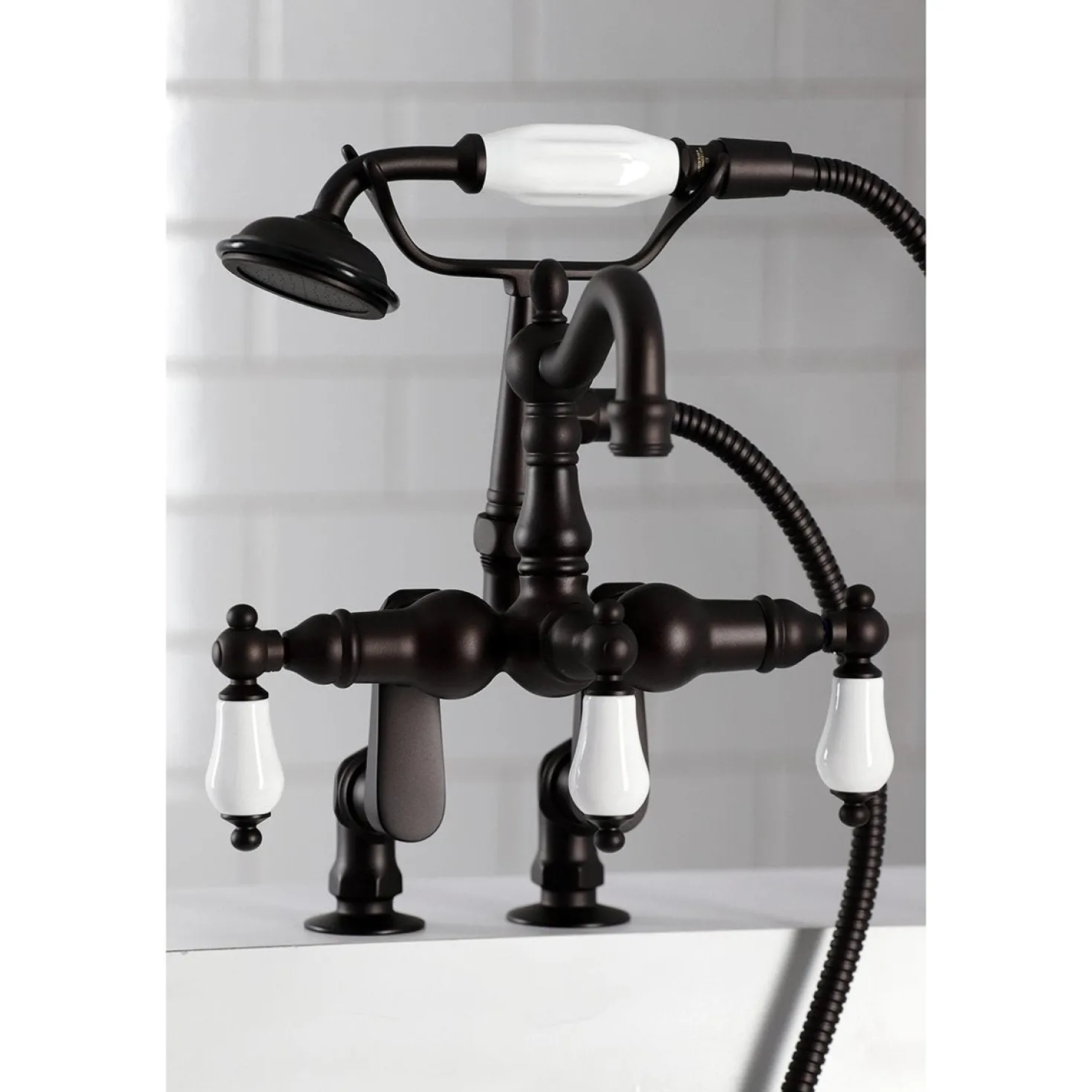 Kingston Brass CC6015TX-PVintage Clawfoot Tub Faucet with Hand Shower