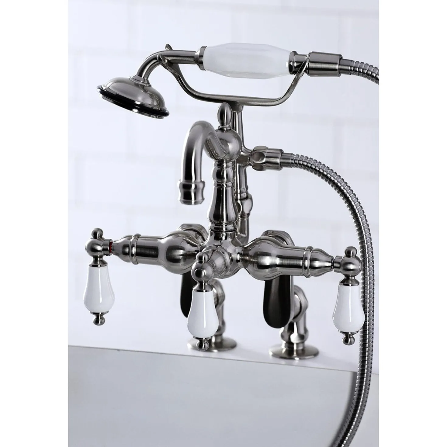 Kingston Brass CC6015TX-PVintage Clawfoot Tub Faucet with Hand Shower