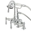 Kingston Brass CC613TX-P Vintage Clawfoot 12.5" x 10" x 8.25" Tub Faucet with Hand Shower