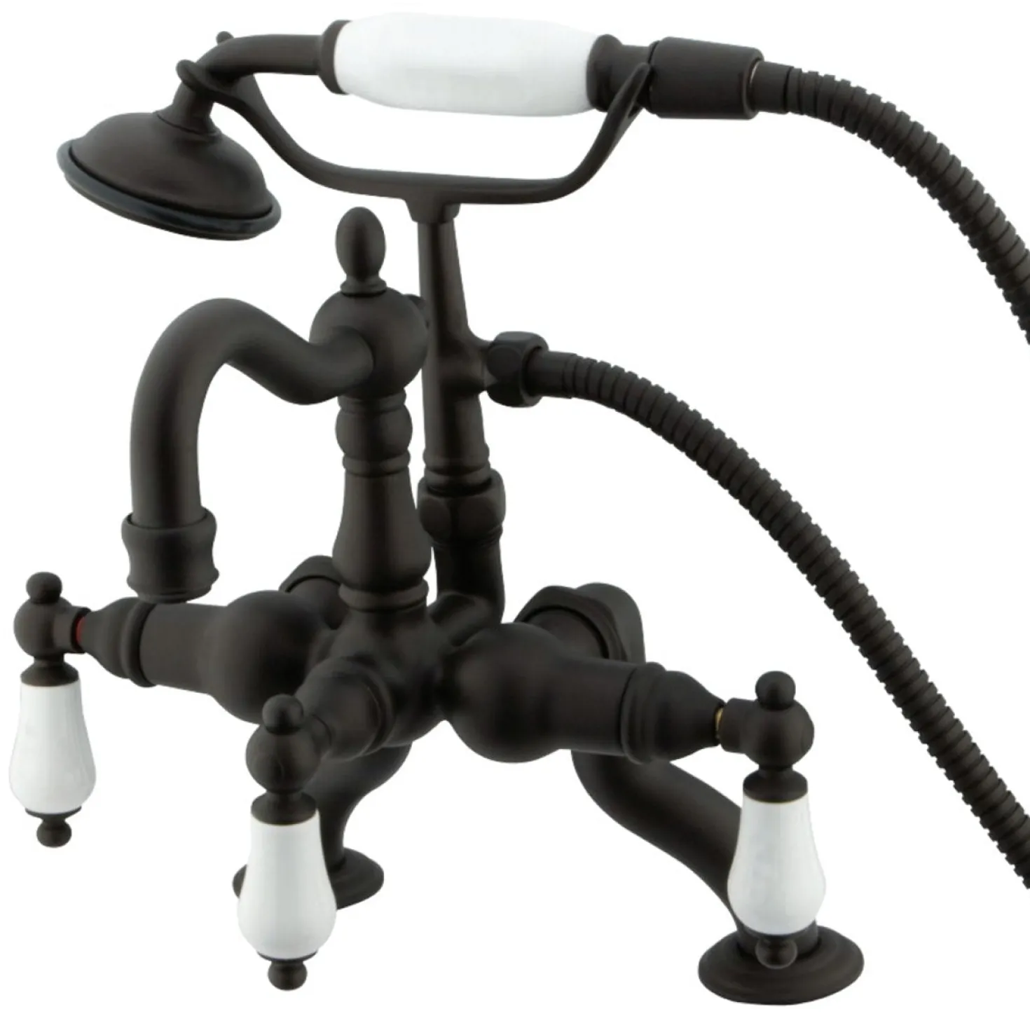Kingston Brass CC2011TX-P Vintage Clawfoot 11" x 6" x 4.75" Tub Faucet with Hand Shower