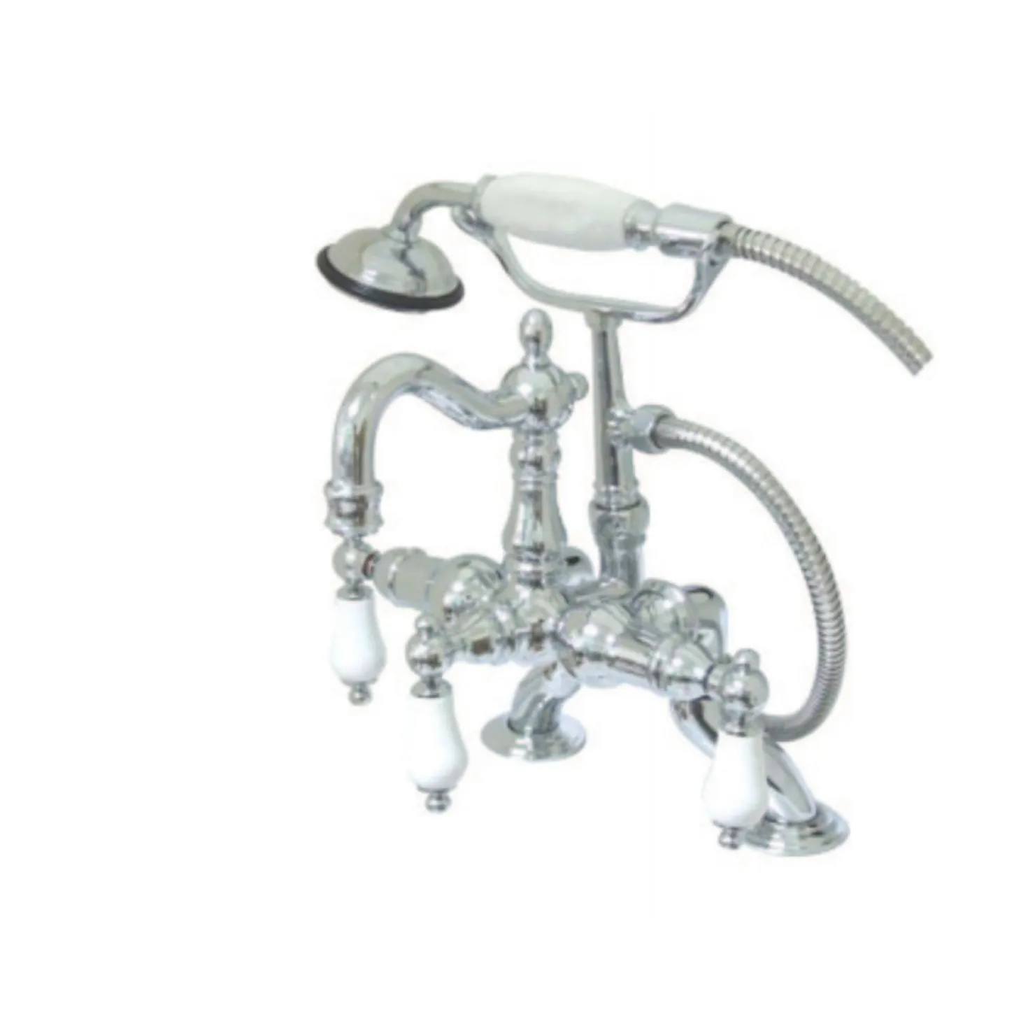 Kingston Brass CC2011TX-P Vintage Clawfoot 11" x 6" x 4.75" Tub Faucet with Hand Shower