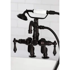 Kingston Brass CC6013TX-P Vintage Clawfoot Tub Faucet with Hand Shower