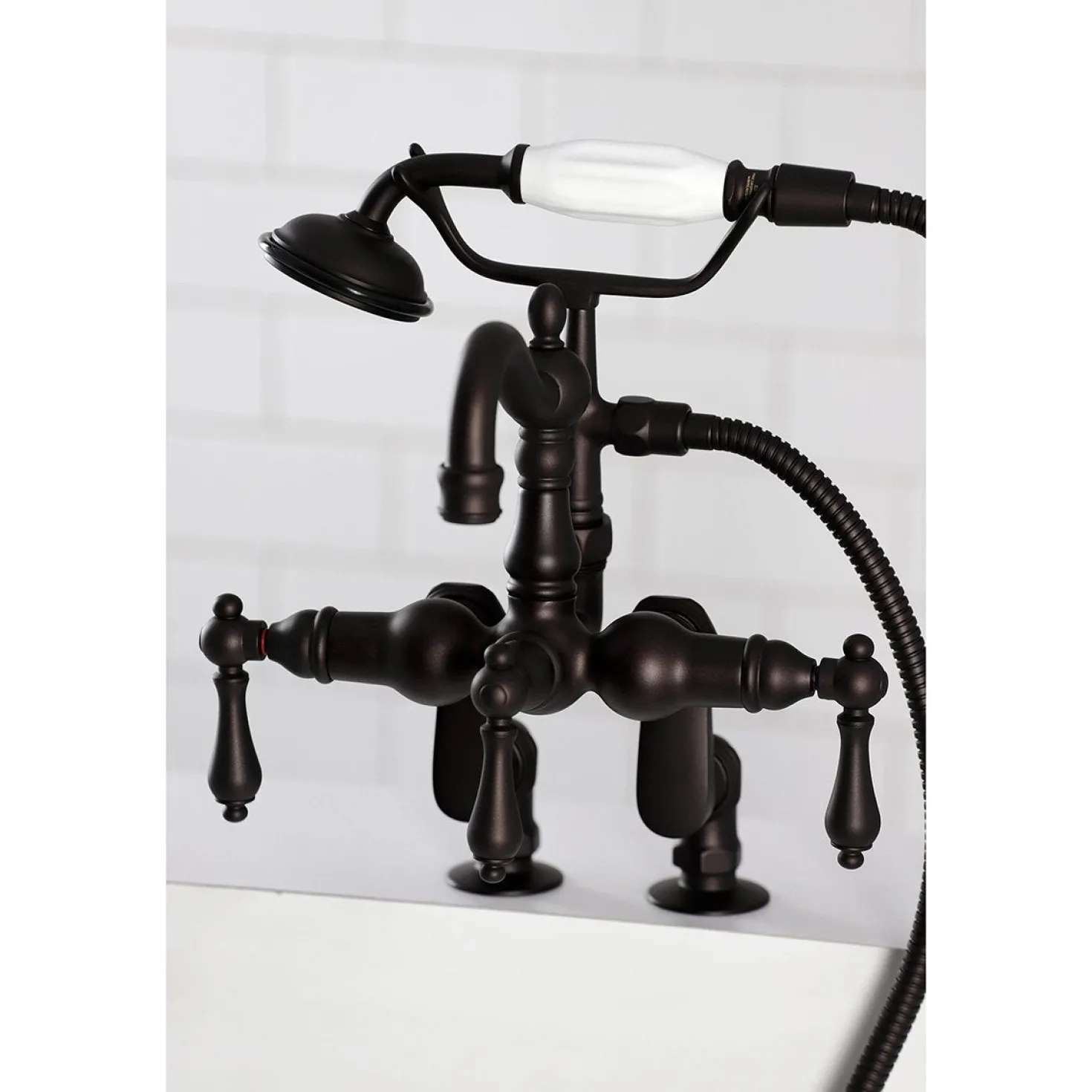 Kingston Brass CC6013TX-P Vintage Clawfoot Tub Faucet with Hand Shower
