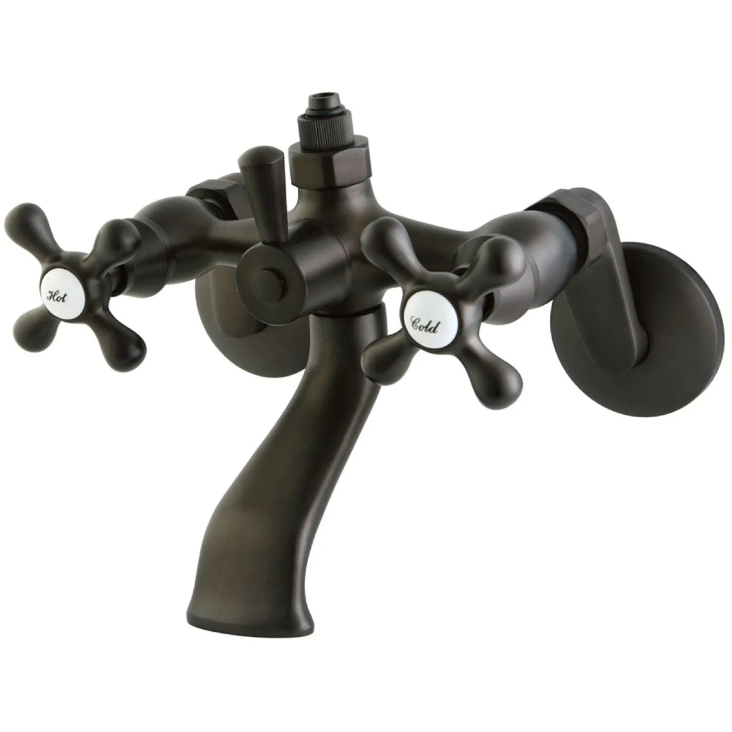 Kingston Brass CC2661 Vintage Wall Mount Tub Faucet with Riser Adapter