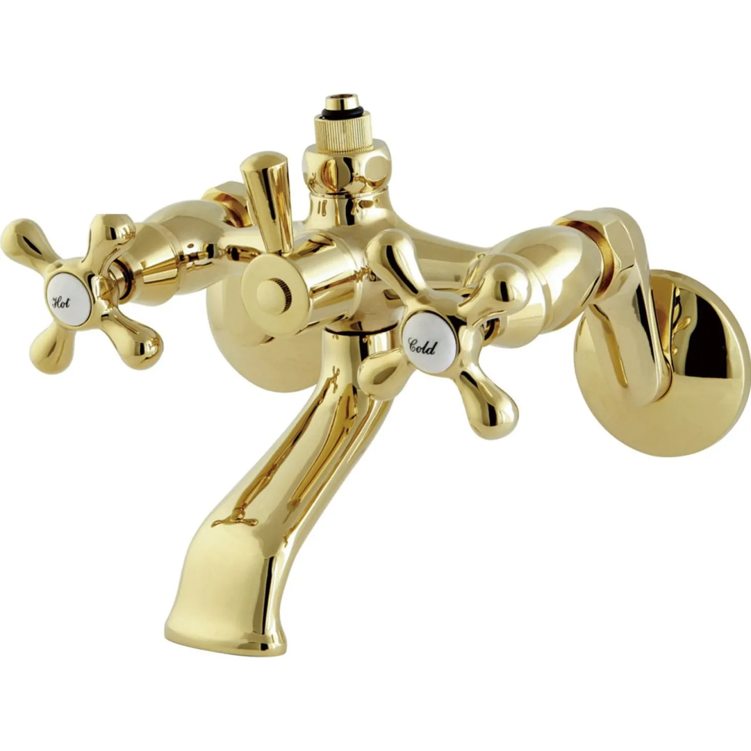 Kingston Brass CC2661 Vintage Wall Mount Tub Faucet with Riser Adapter