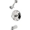 Kingston Brass Celebrity Tub and Shower Faucet with Octagonal Crystal Knob