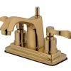 Kingston Brass 4" Centerset Bathroom Faucet with Brass Pop-Up