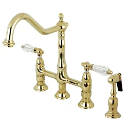 Kingston Brass 8" Centerset Kitchen Faucet with Brass Sprayer