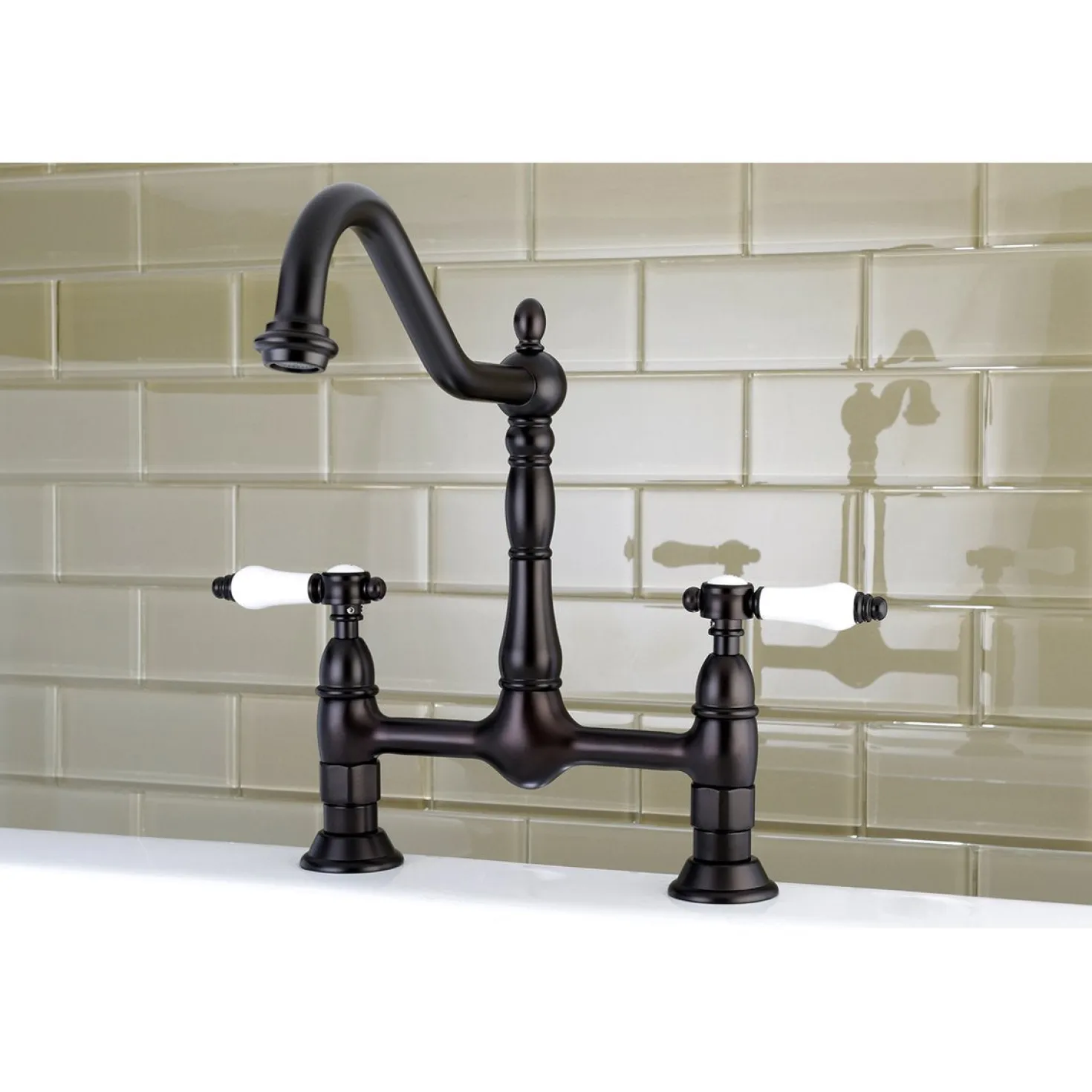 Kingston Brass 8" Centerset Kitchen Faucet Less Sprayer
