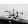 Kingston Brass 4" Centerset Lavatory Faucet with Heritage Spout and Metal Lever Handle