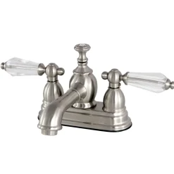 Kingston Brass 4" Centerset Three Hole Lavatory Faucet with Brass Pop-up