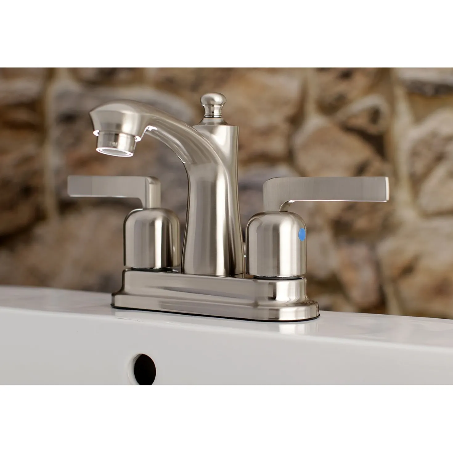 Kingston Brass Centurion 4" Centerset Deck Mount Bathroom Faucet