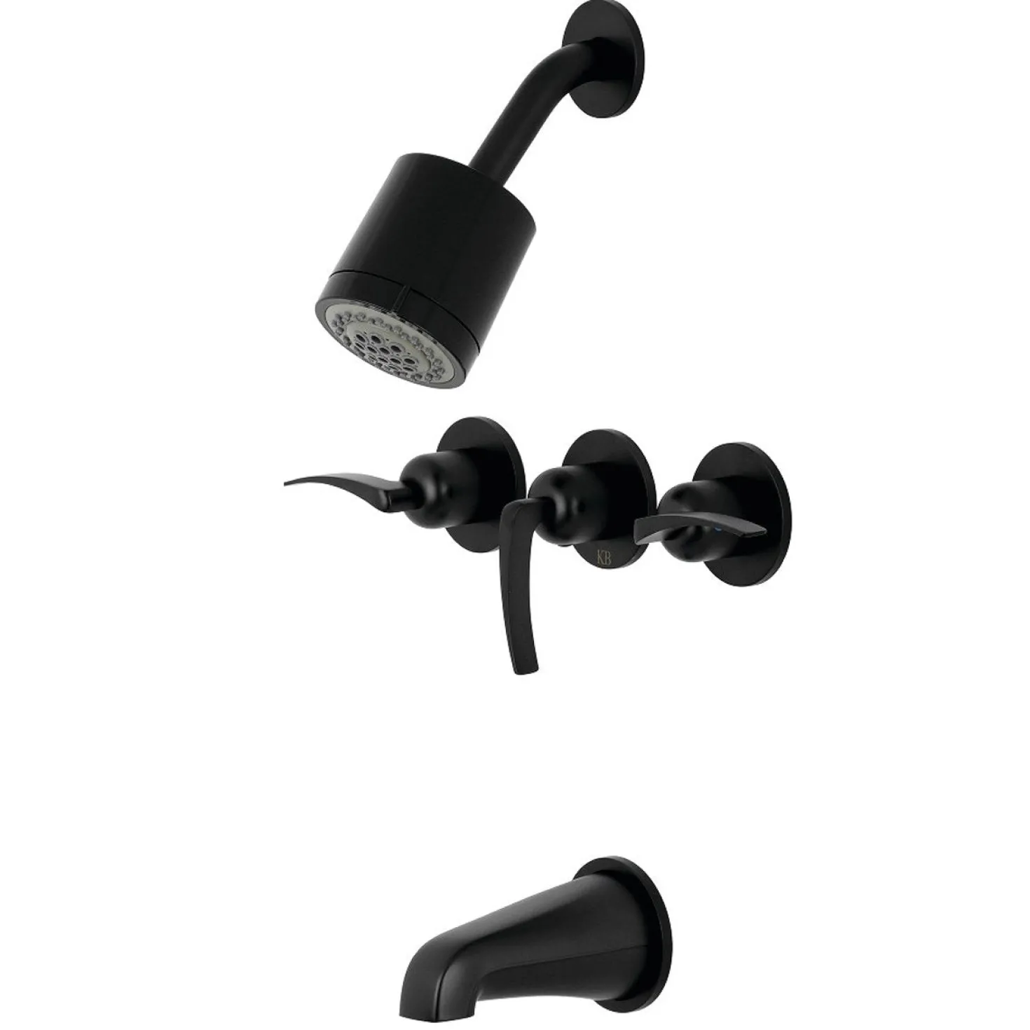 Kingston Brass Centurion Three-Handle Tub and Shower Faucet